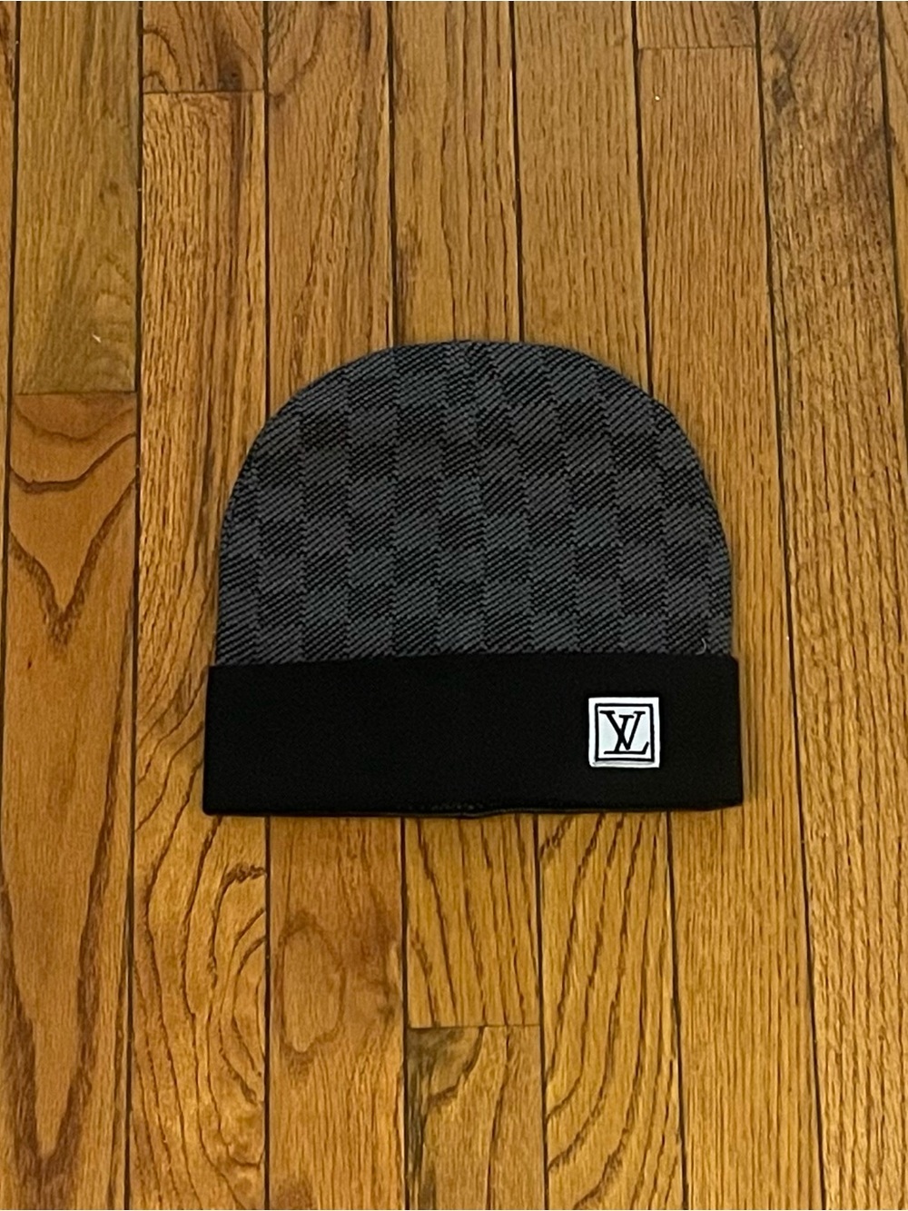 Louis Vuitton Monogram Black And Grey Beanie